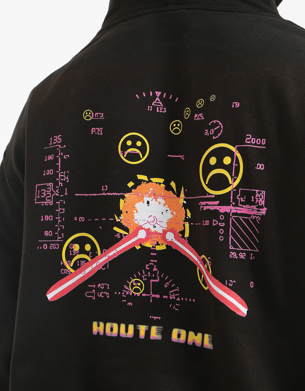 Route One Game Over Pullover Hoodie - Black