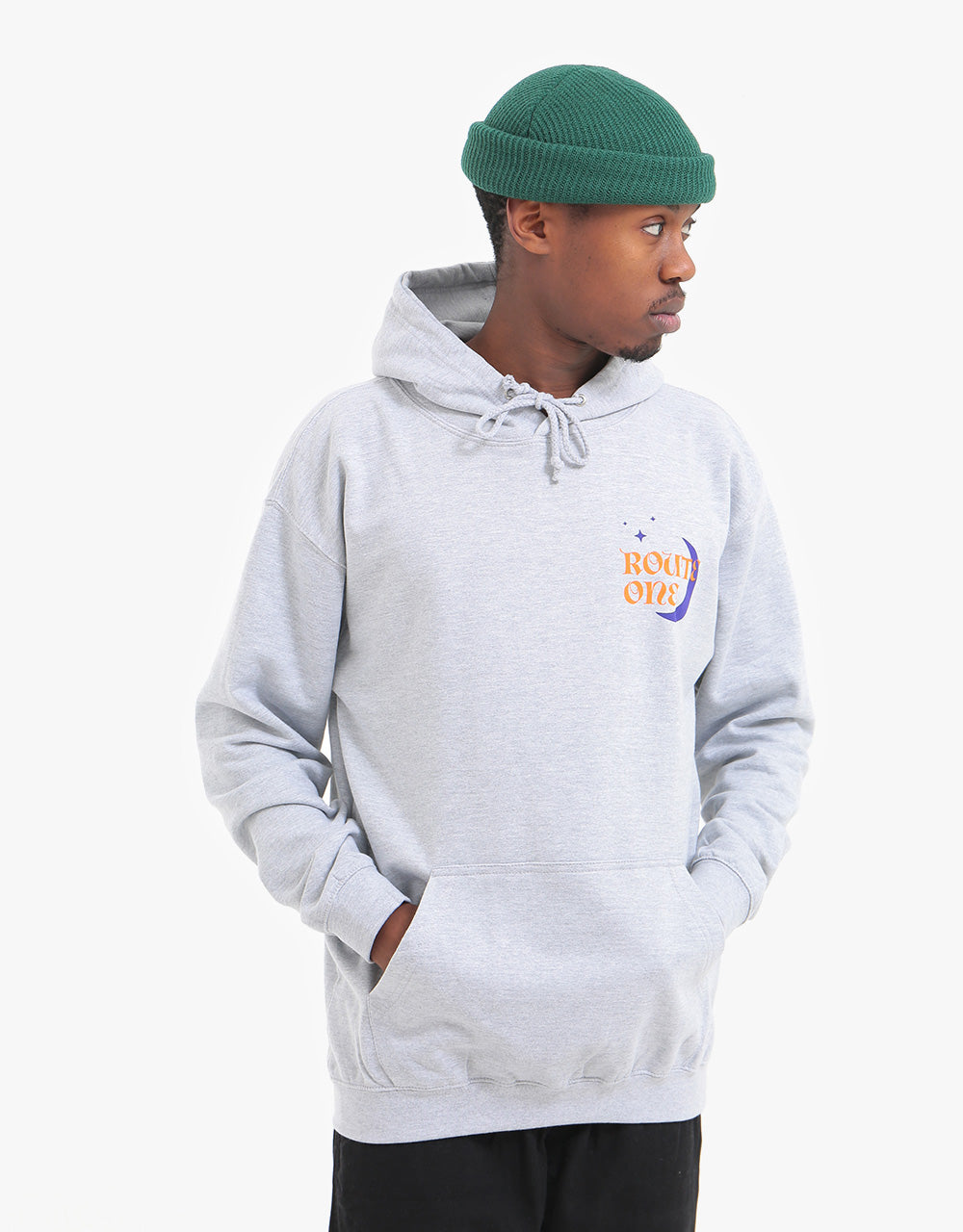 Route One La Nuit Pullover Hoodie - Heather Grey