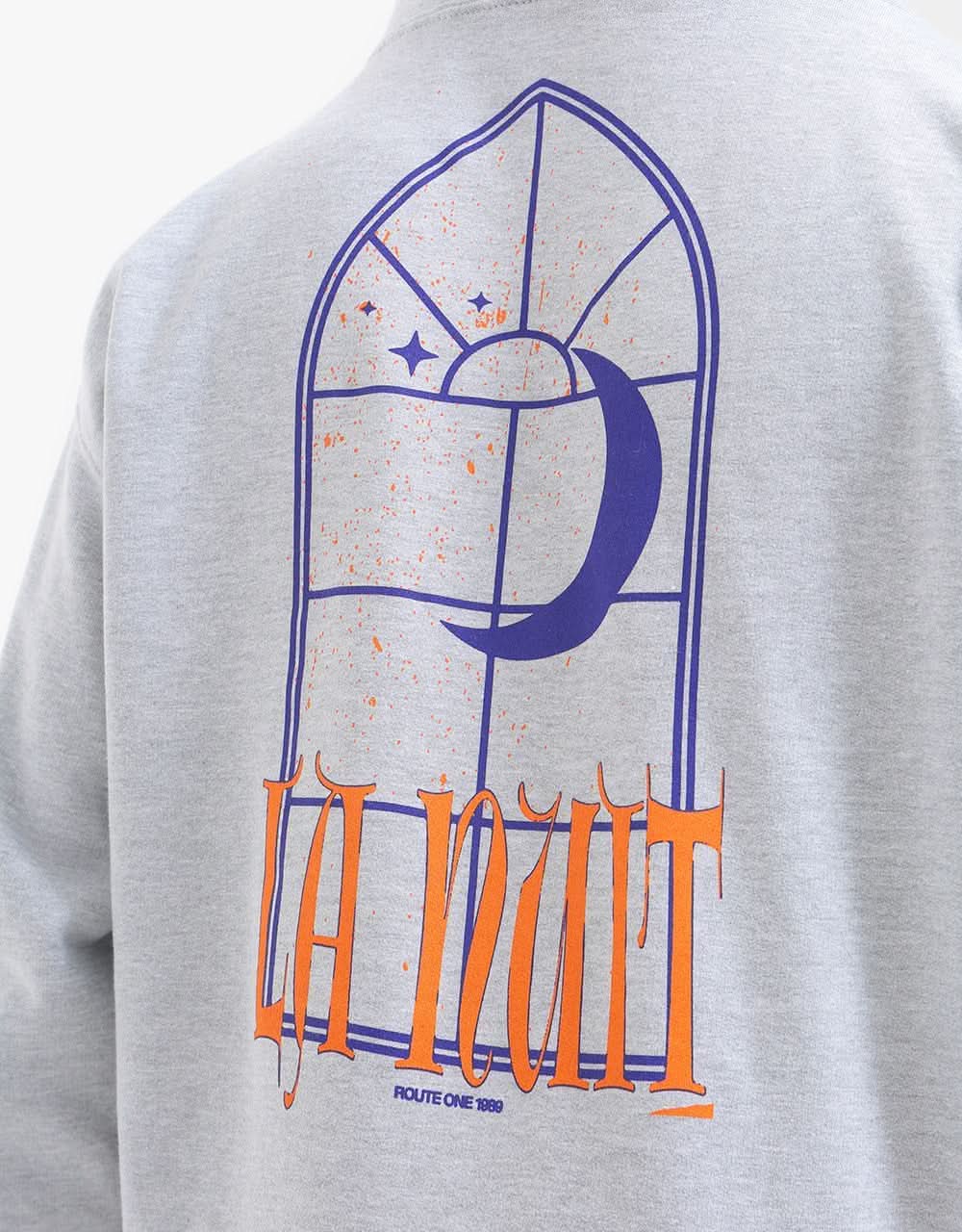 Route One La Nuit Pullover Hoodie - Heather Grey
