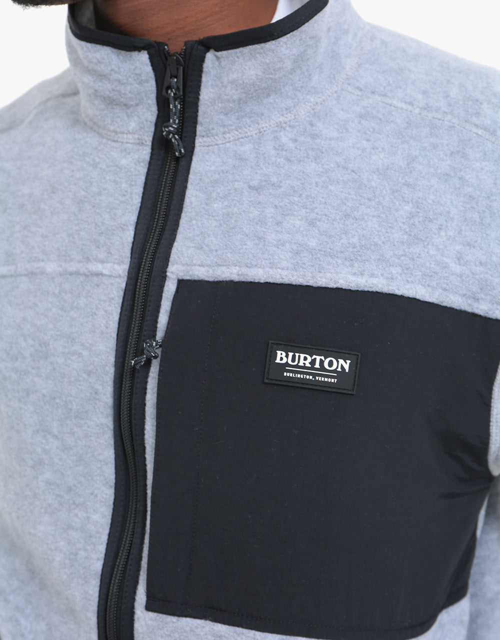 Burton Hearth Polartec® Full-Zip Fleece -  Grey Heather/Black