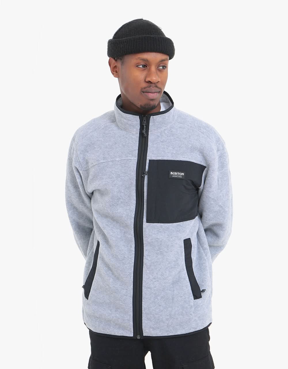 Burton Hearth Polartec® Full-Zip Fleece -  Grey Heather/Black