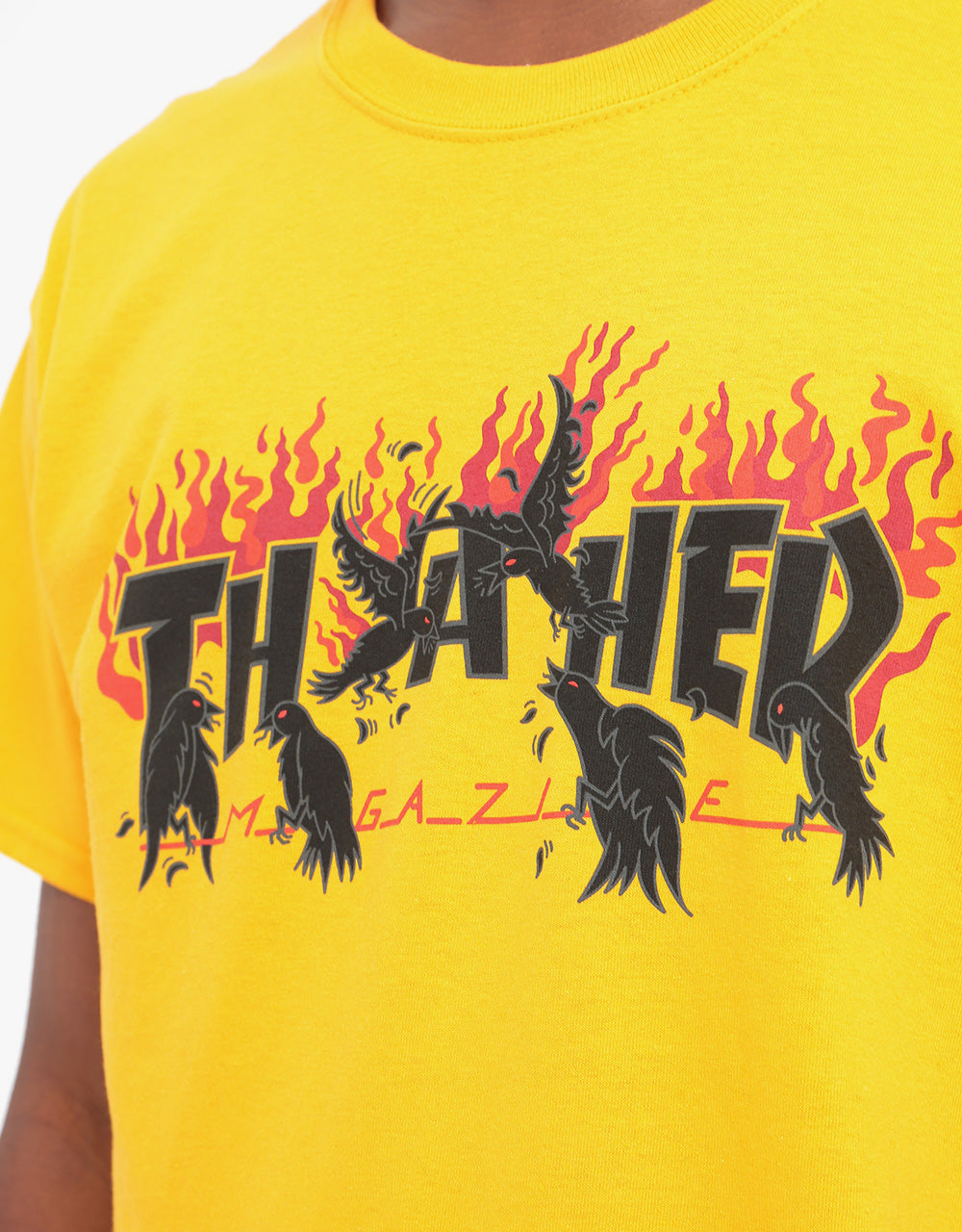 Thrasher Crows T-Shirt - Gold