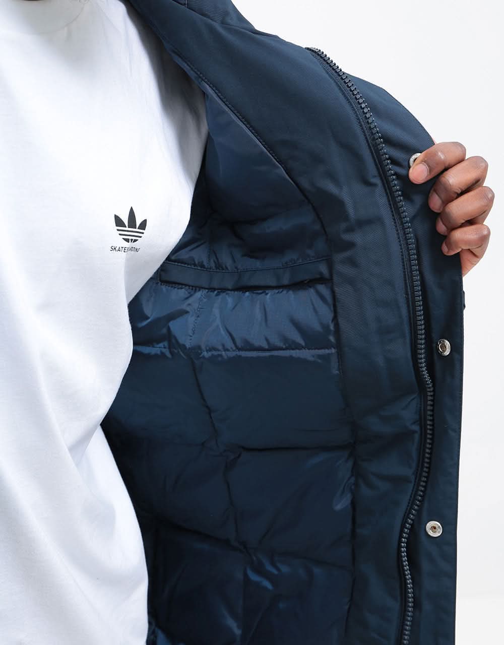 Adidas originals retro hooded jacket in navy dh5004 Clearance