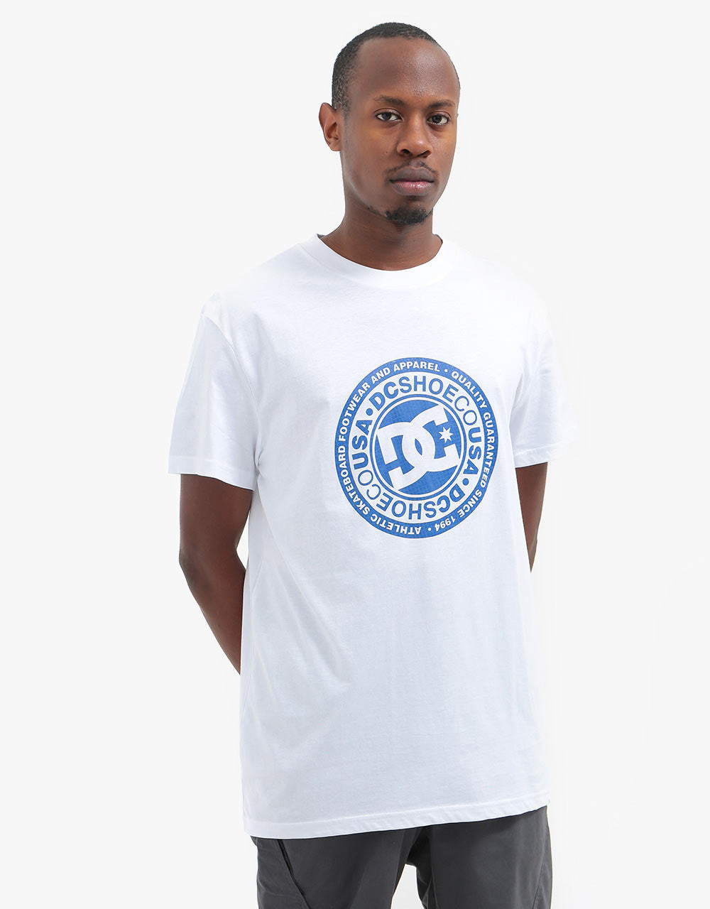 DC Circle Star T-Shirt - Snow White/Nautical Blue