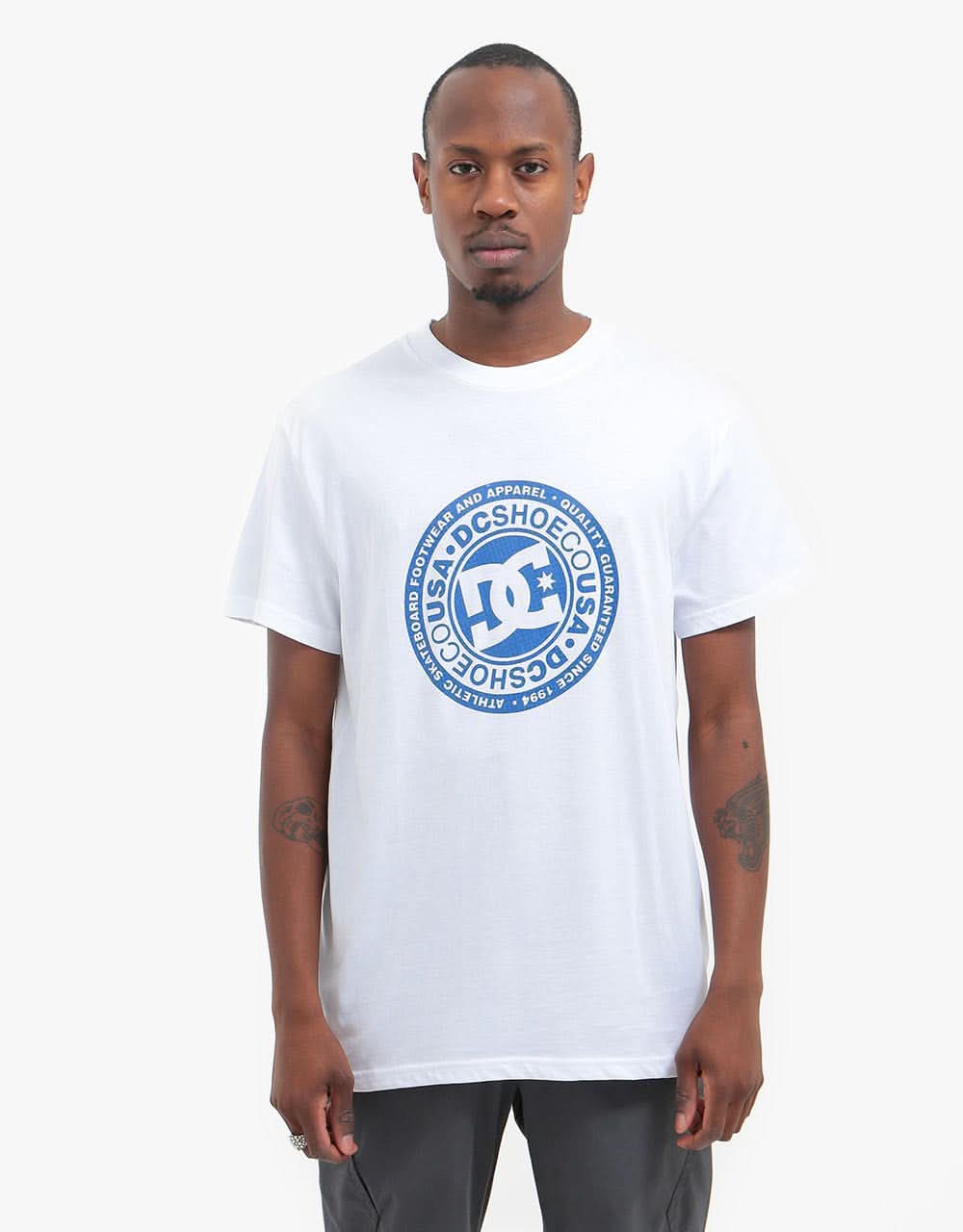 DC Circle Star T-Shirt - Snow White/Nautical Blue