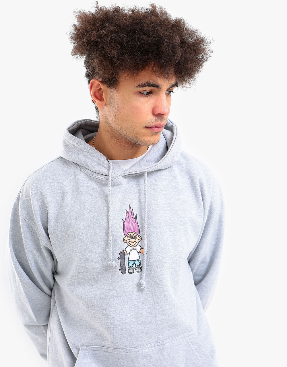 Route One Troll Pullover Hoodie - Heather Grey