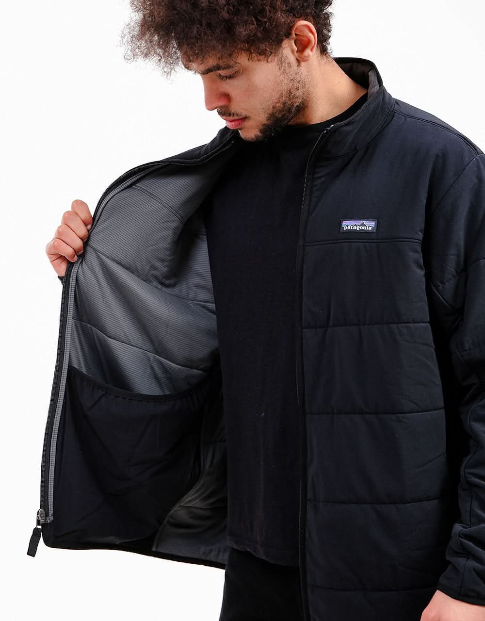 patagonia pack in jacket black