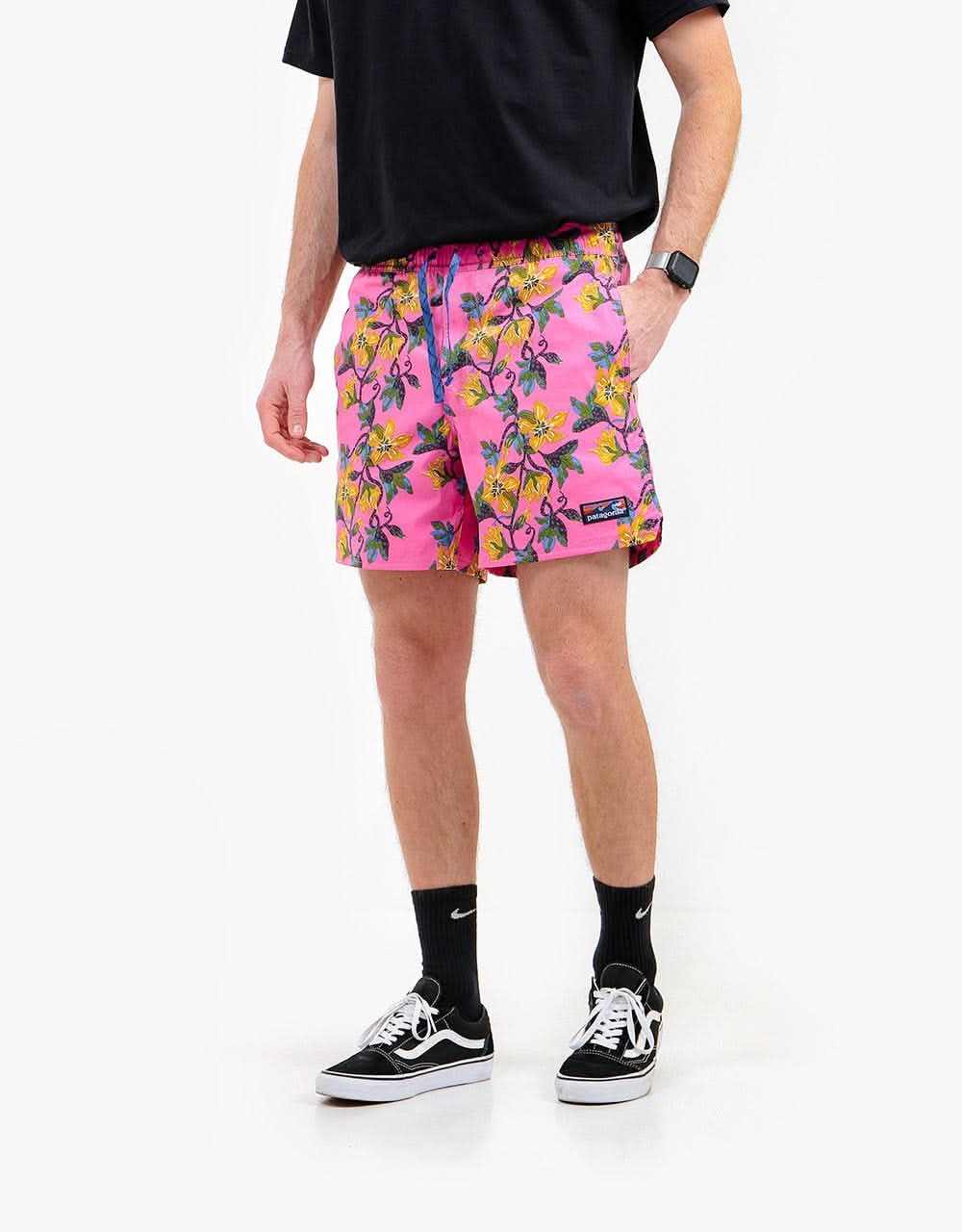 Patagonia Stretch Wavefarer® 16" Volley Short - Squash Blossom: Marble Pink