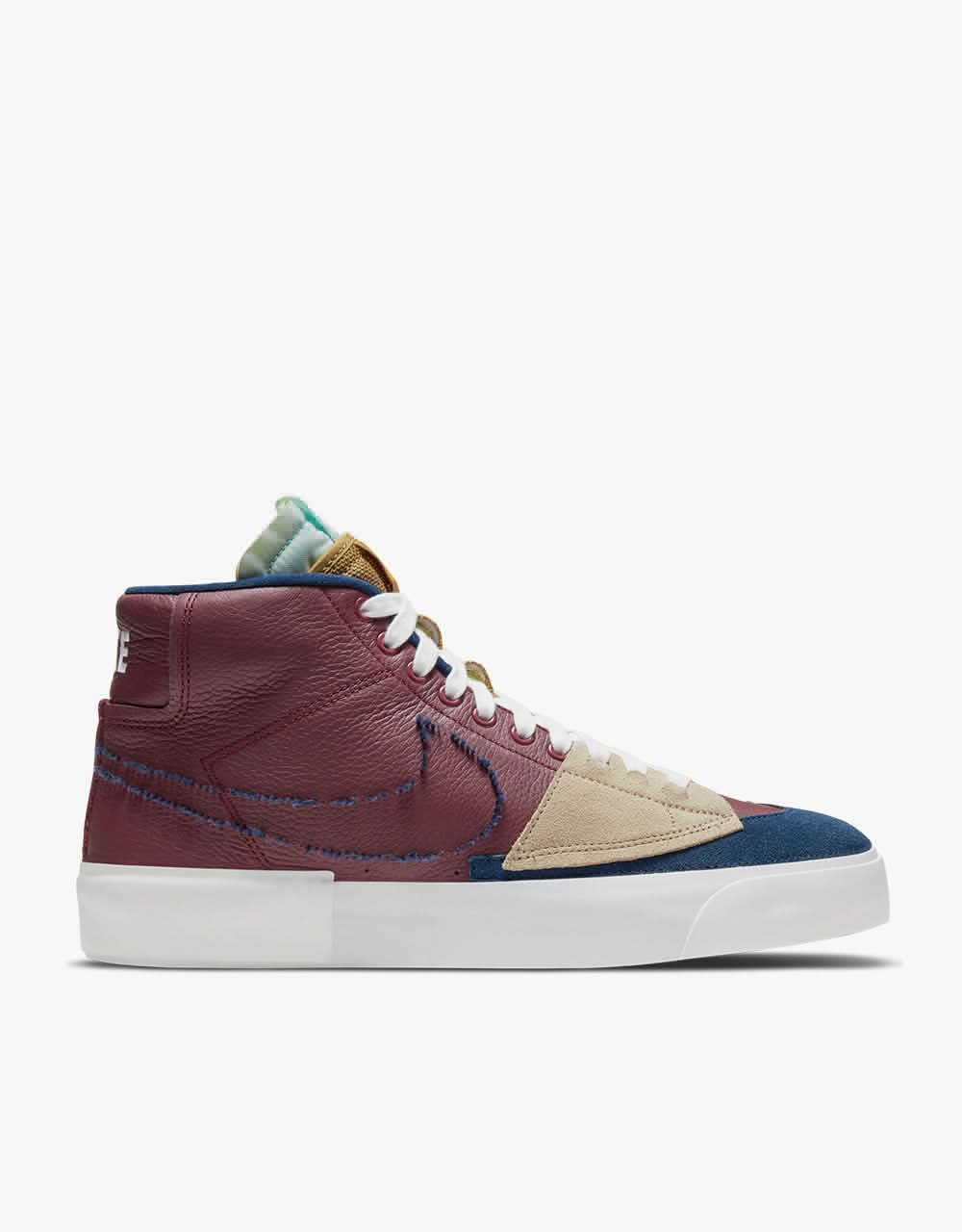 Nike SB Zoom Blazer Mid Edge Skate Shoes - Team Red/Navy-Light Dew-Summit White