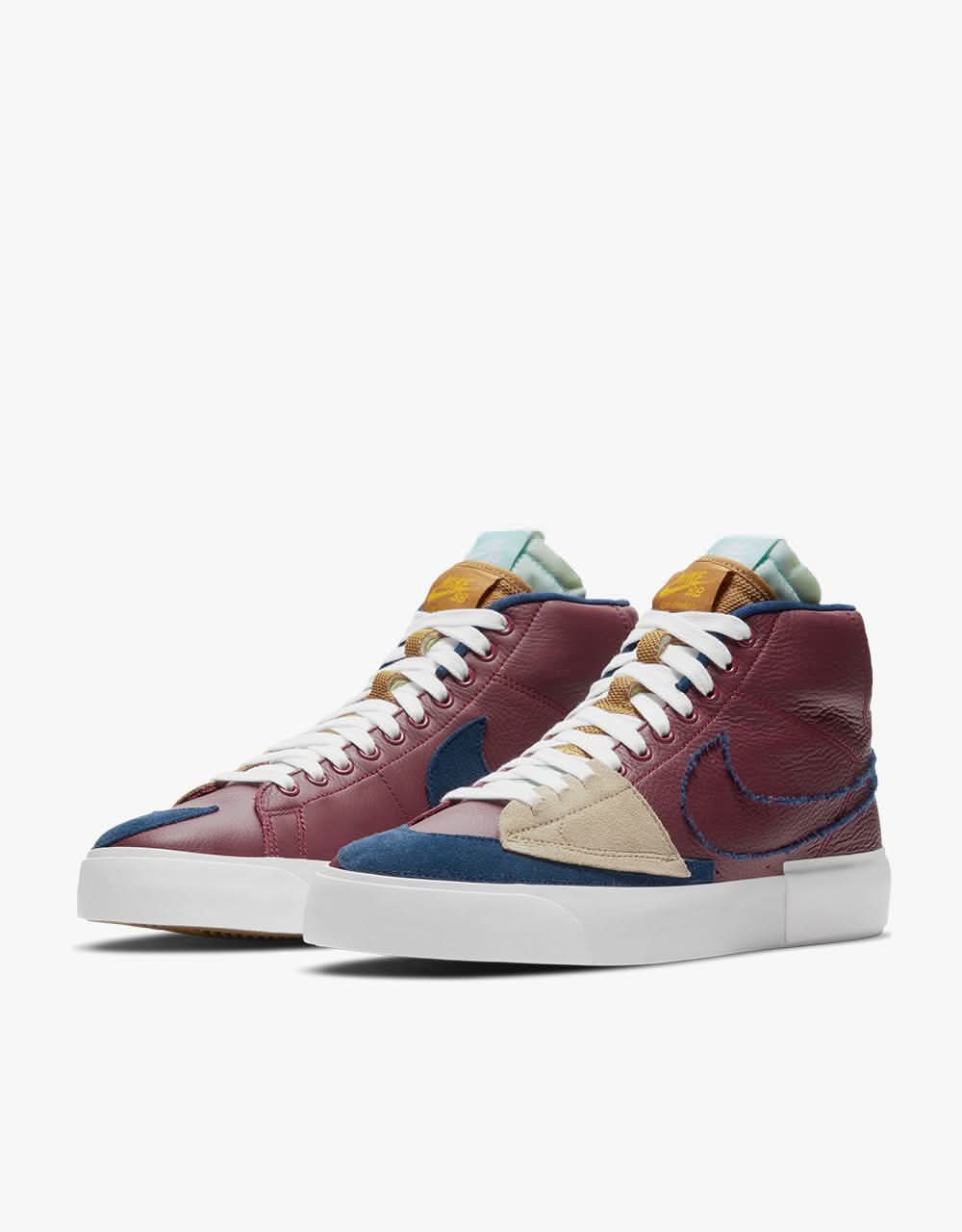 Nike SB Zoom Blazer Mid Edge Skate Shoes - Team Red/Navy-Light Dew-Summit White