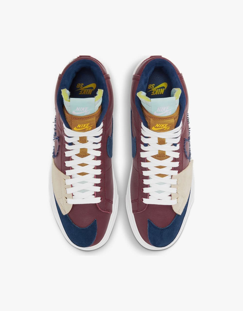 Nike SB Zoom Blazer Mid Edge Skate Shoes - Team Red/Navy-Light Dew-Summit White