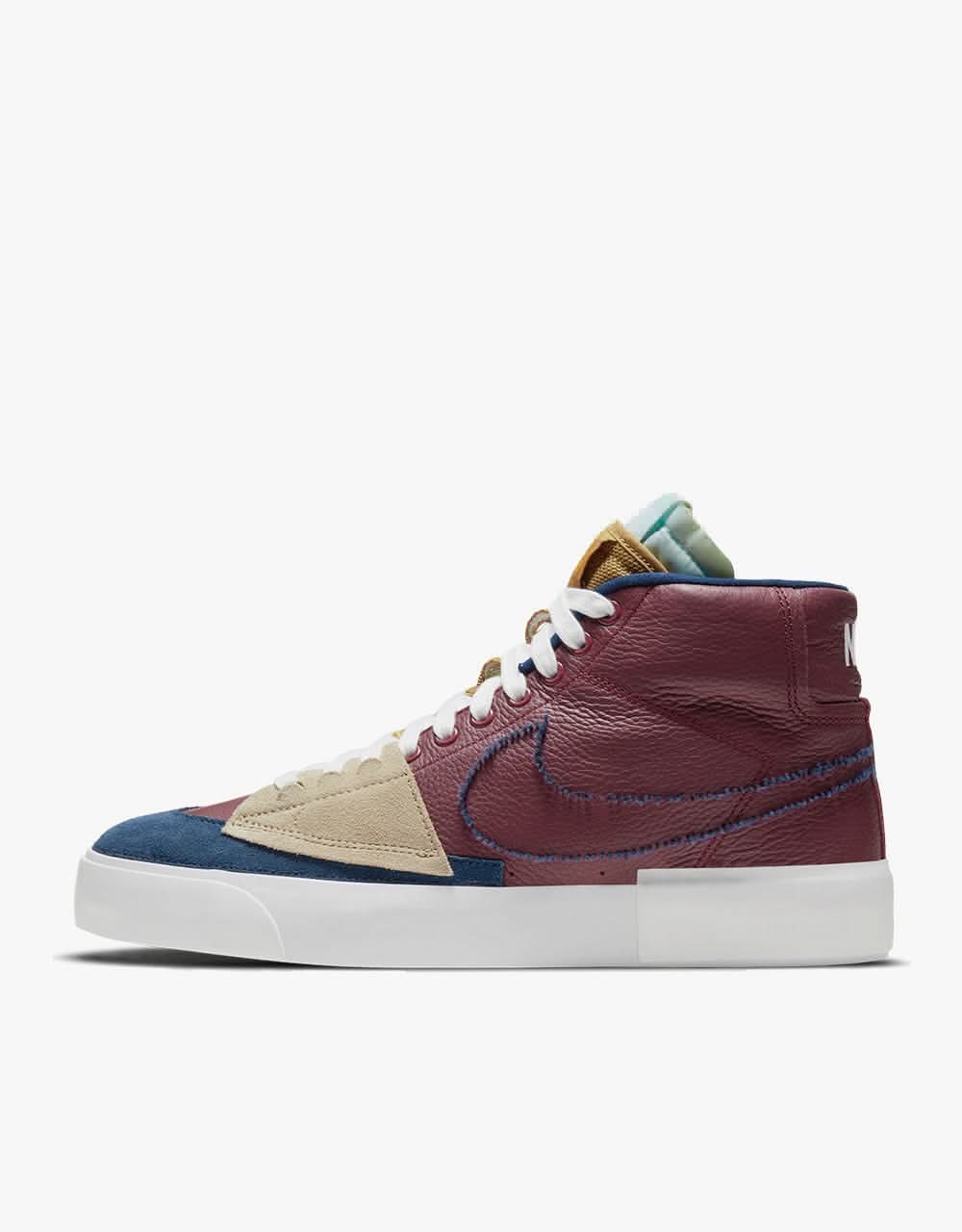 Nike SB Zoom Blazer Mid Edge Skate Shoes - Team Red/Navy-Light Dew-Summit White