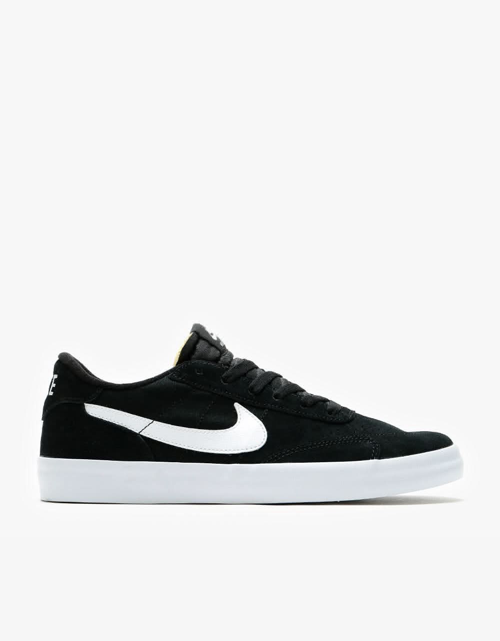 Nike SB Heritage Vulc Skate Shoes - Black/White-Black-White