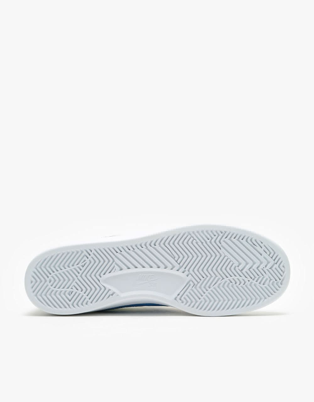 Nike SB Bruin React Skate Shoes - Summit White/Signal Blue-Summit White