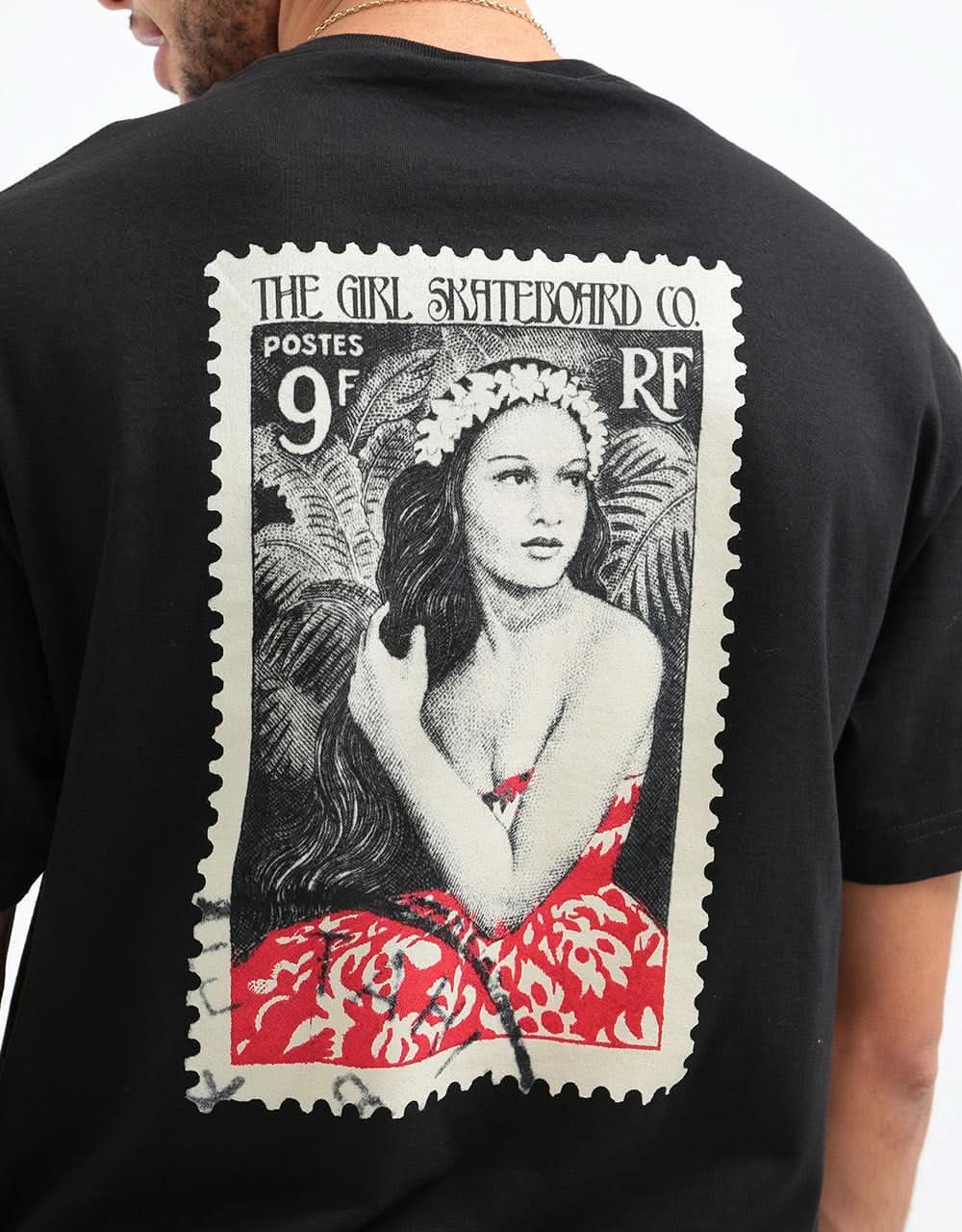 Girl Postal T-Shirt - Black