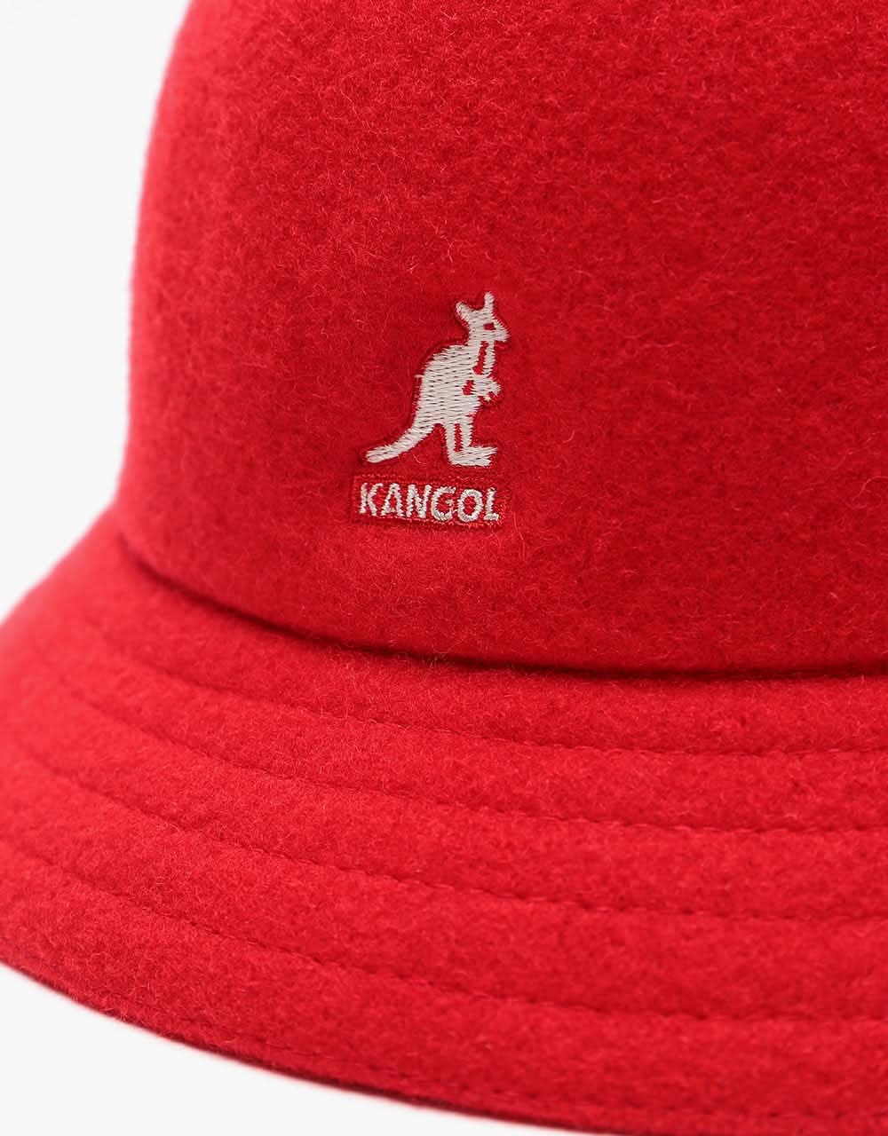 Kangol Wool Casual Bucket Hat - Red