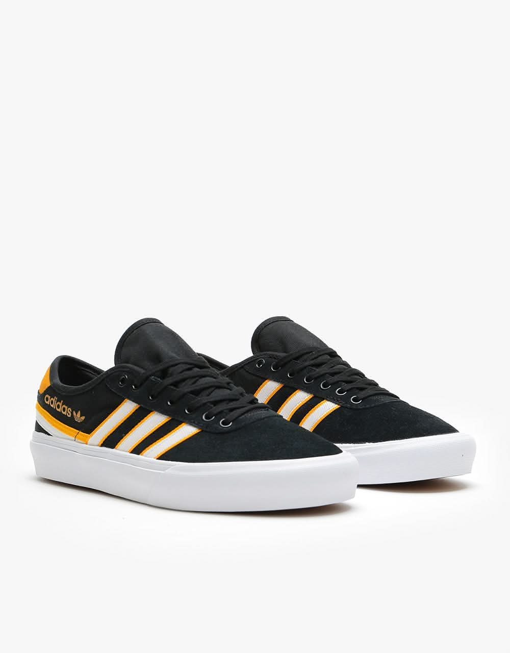 adidas Delpala Premiere Skate Shoes - Core Black/White/Crew Yellow