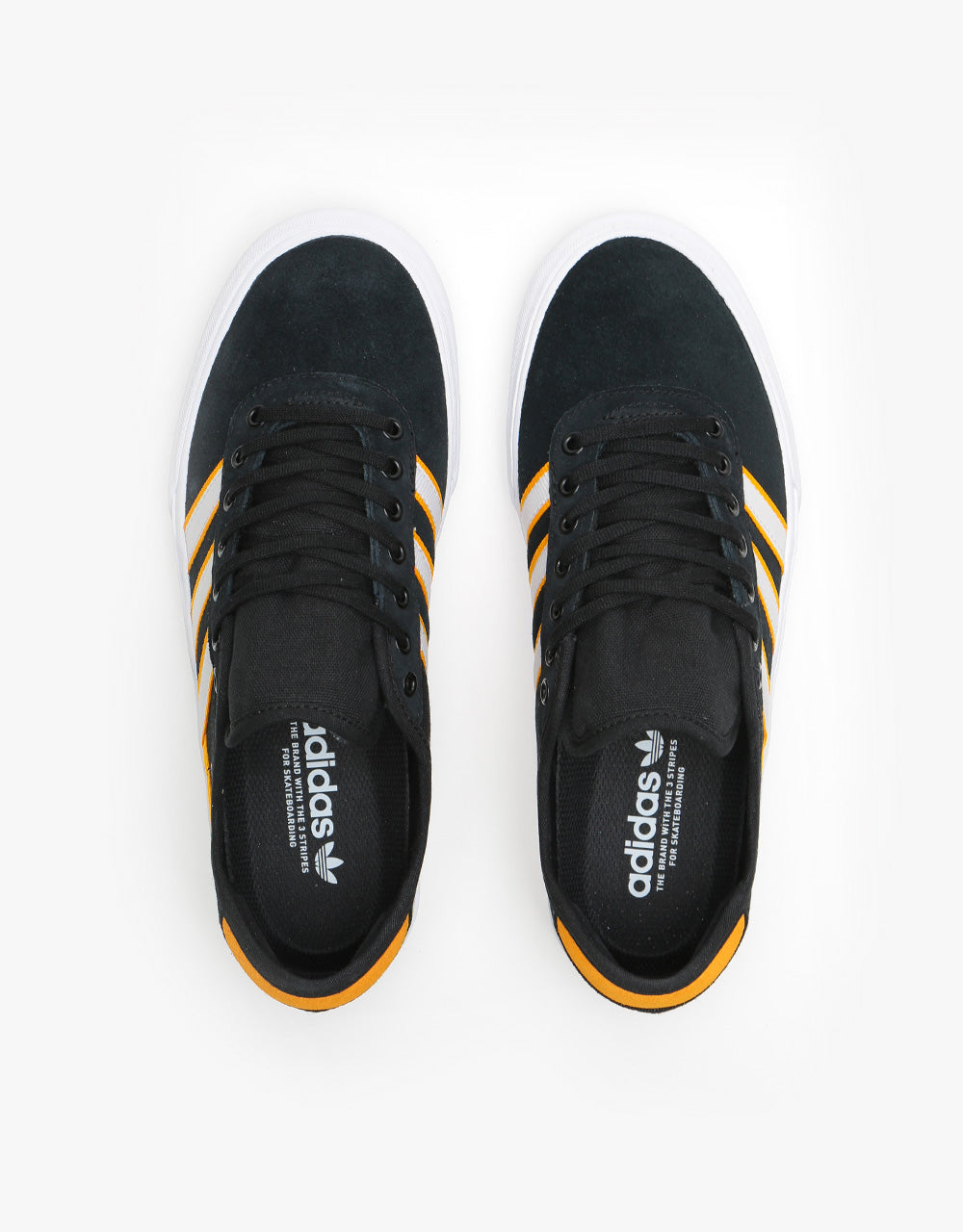 adidas Delpala Premiere Skate Shoes - Core Black/White/Crew Yellow