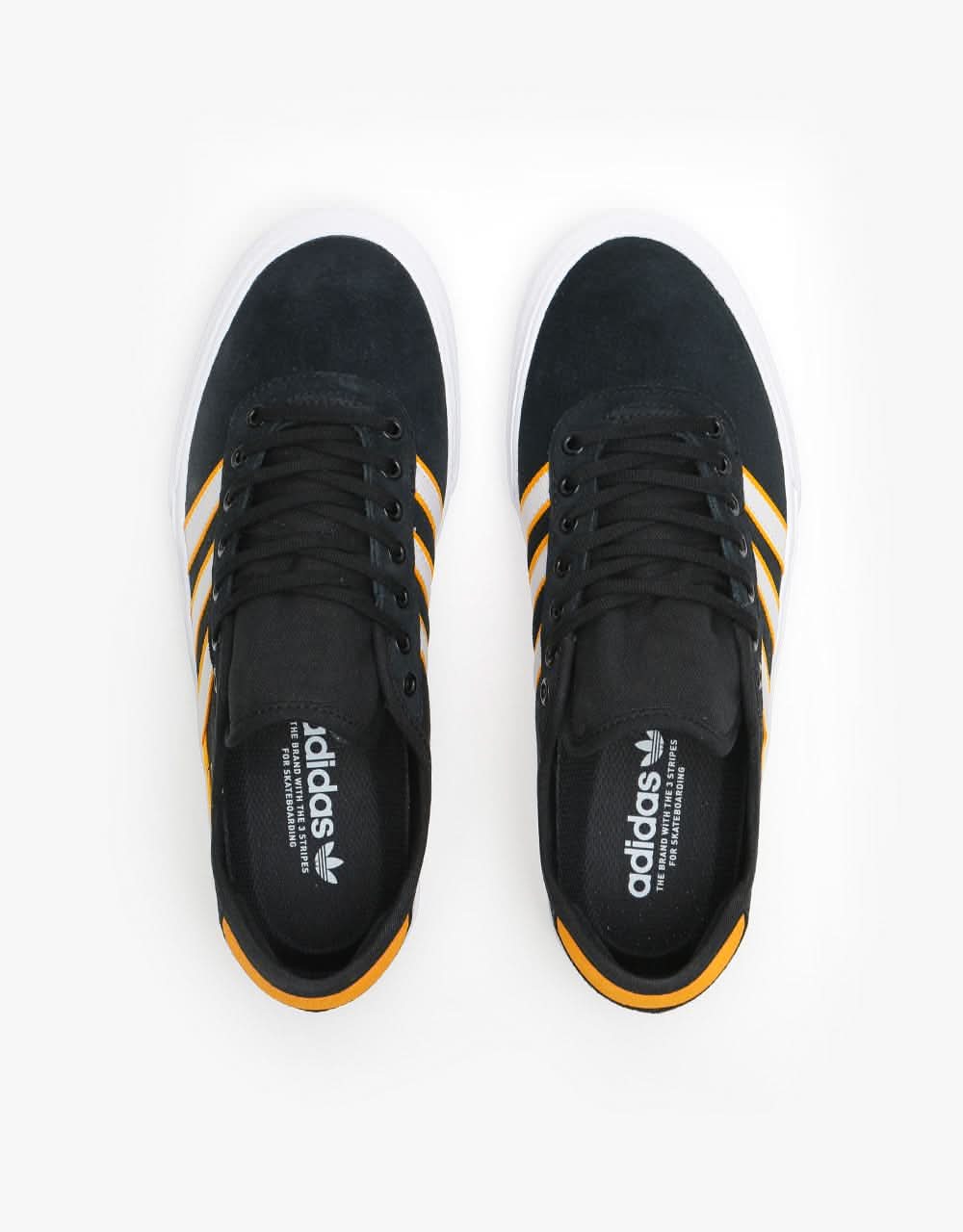 adidas Delpala Premiere Skate Shoes - Core Black/White/Crew Yellow