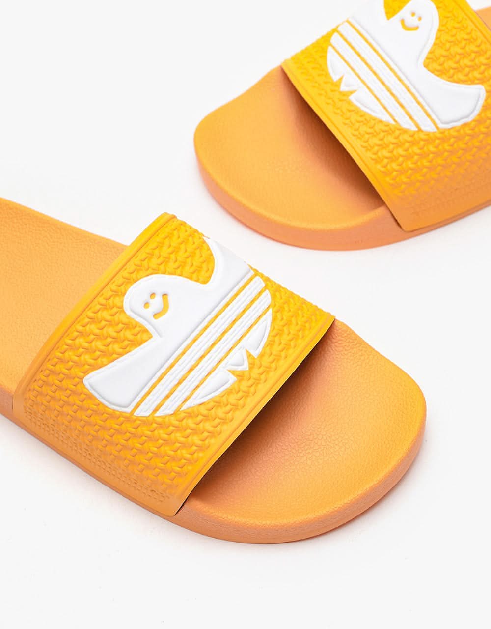 adidas Shmoofoil Slides - Hazy Orange/White/White