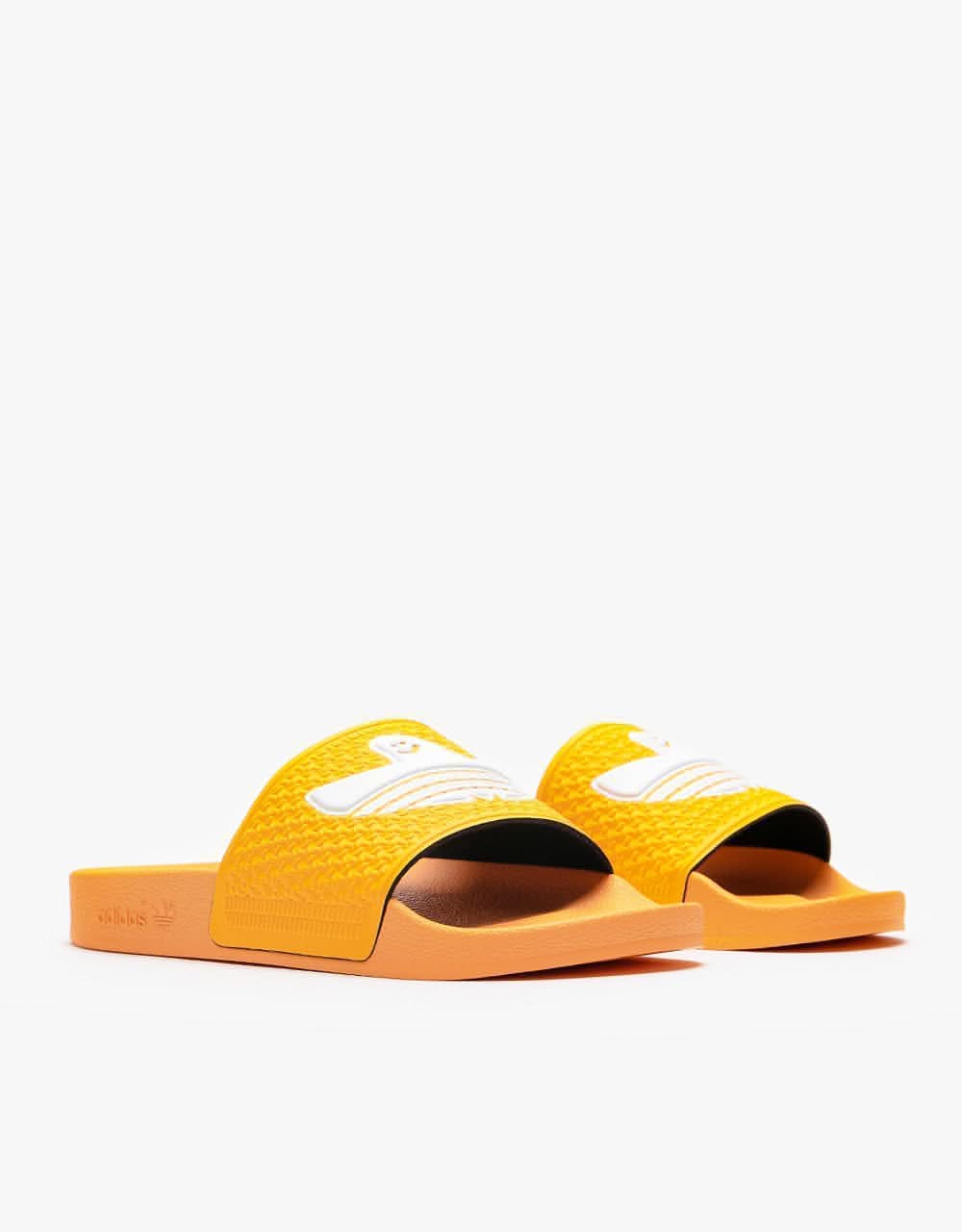 adidas Shmoofoil Slides - Hazy Orange/White/White