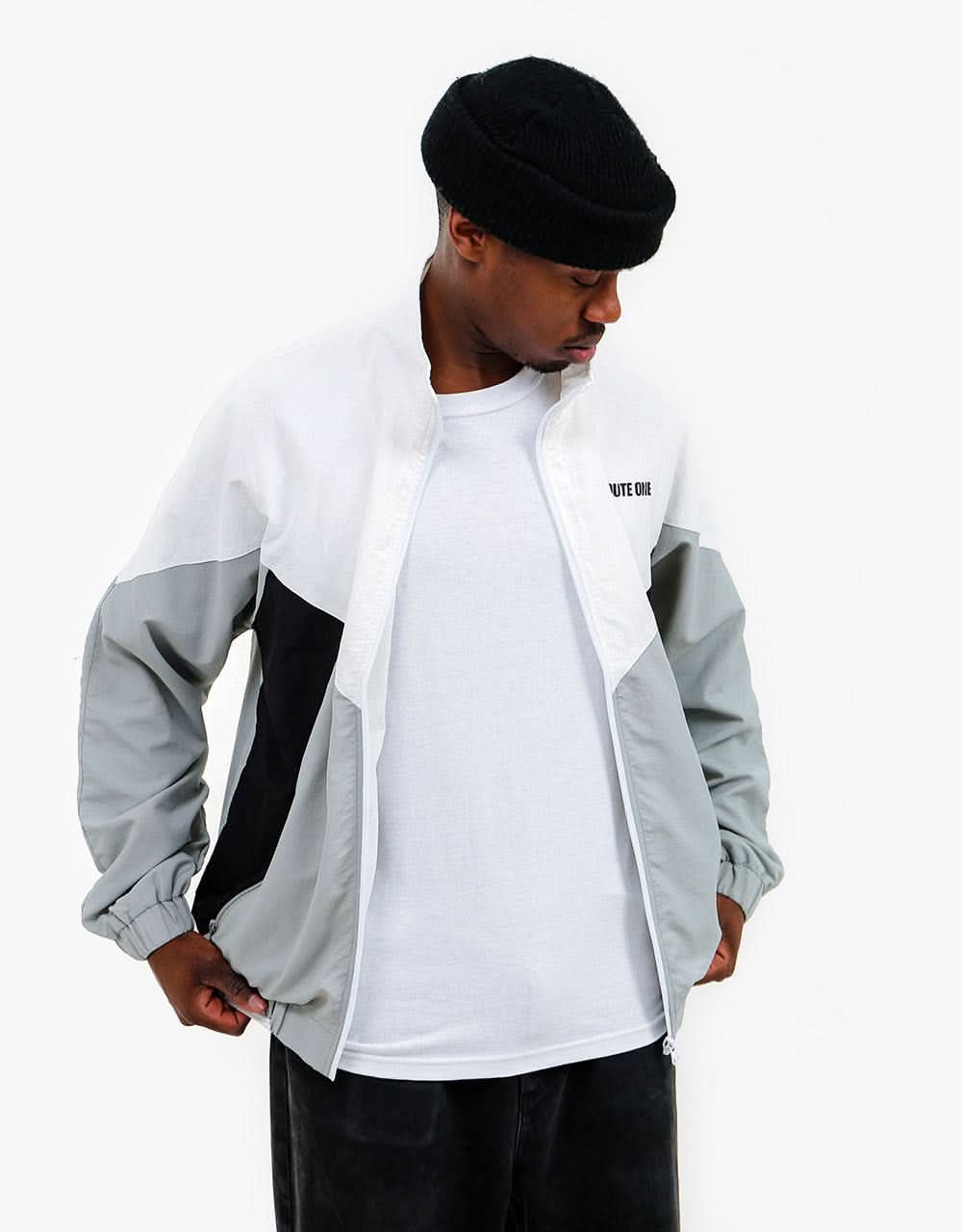 Route One Practice Jacket - Black/White/Limestone