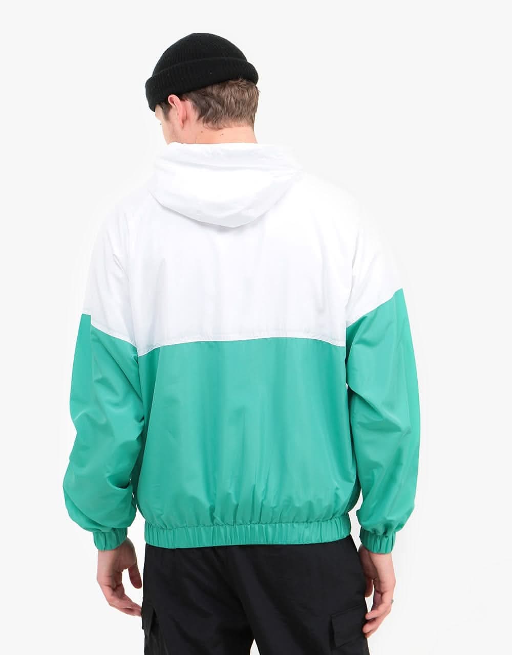 Route One Shelling Windbreaker - White/Quiet Wave