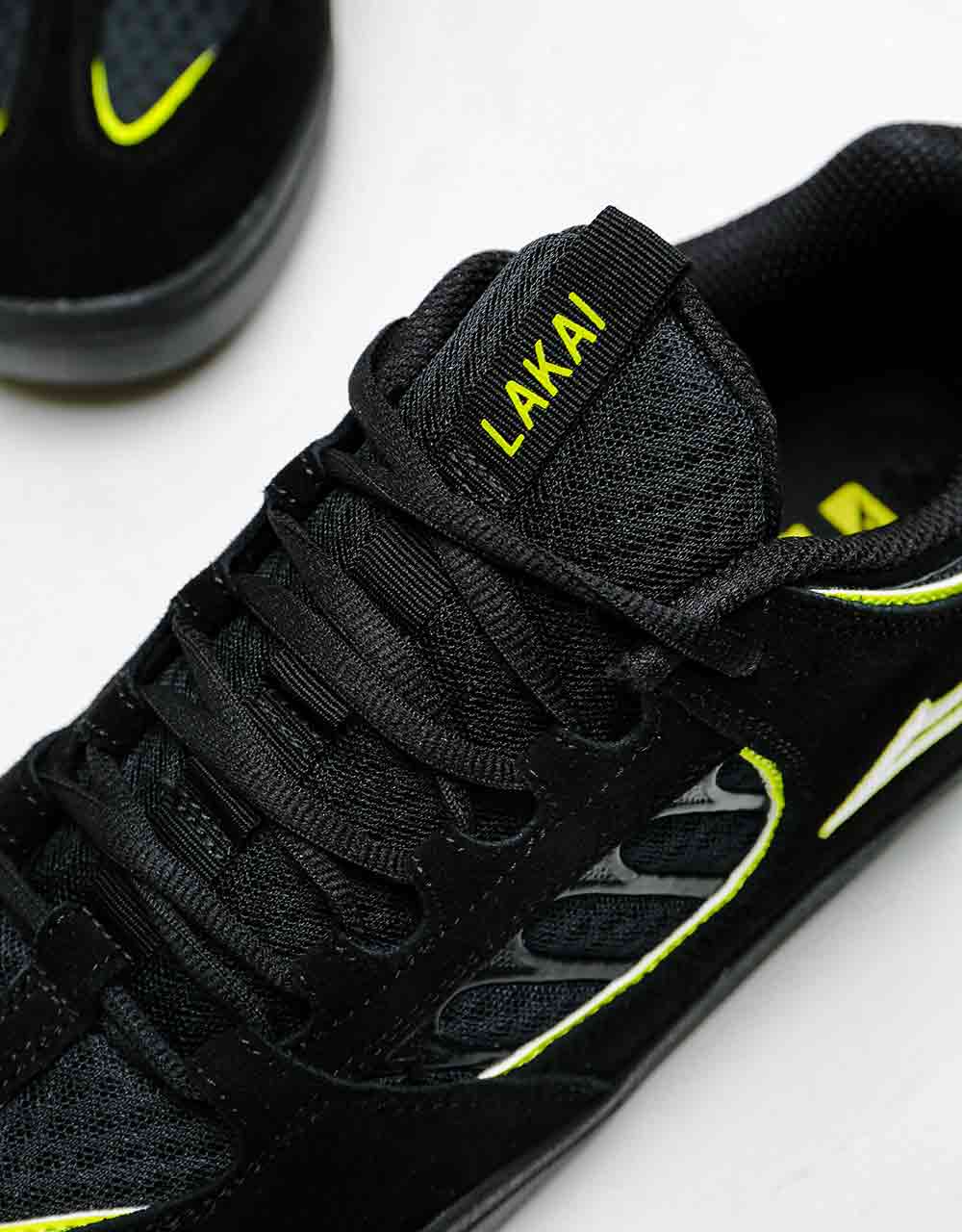 Lakai Carroll Skate Shoes - Black/Neon Green