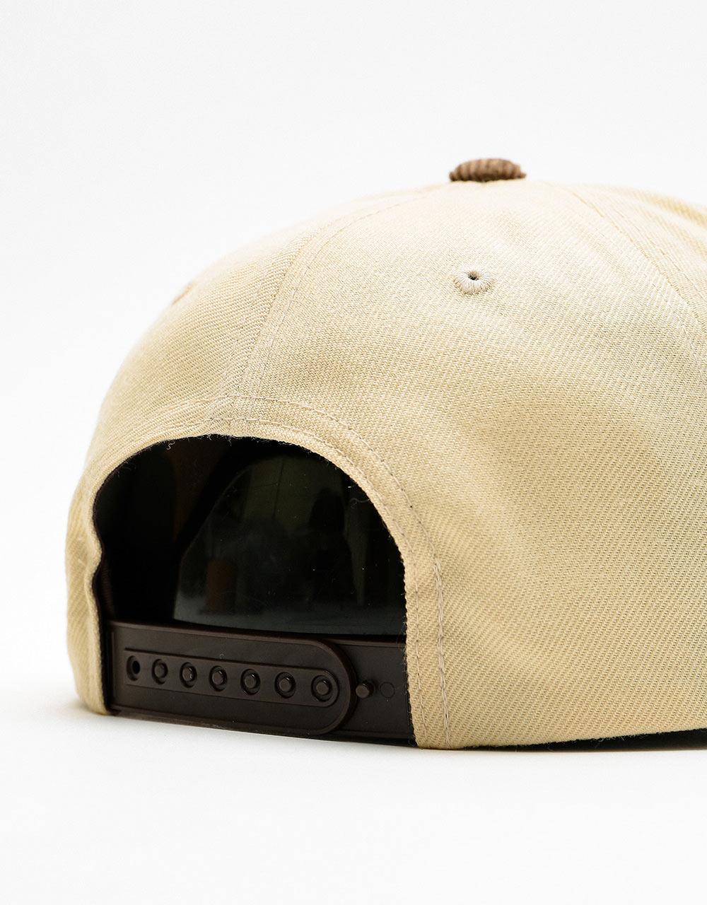 Brixton Alton Embroidered C MP Snapback Cap - Ivory/Toffee