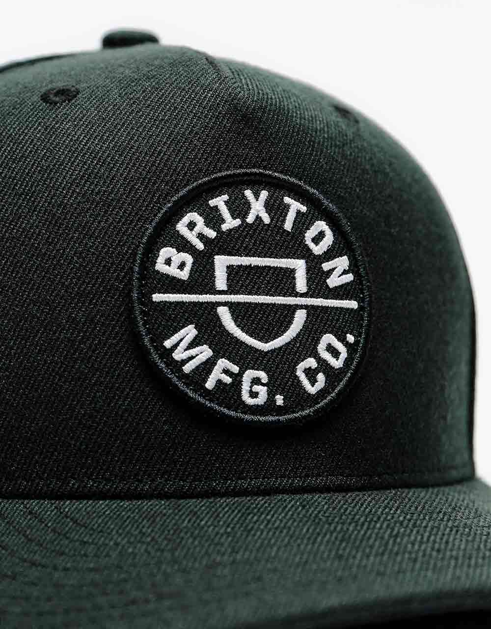 Brixton Crest C MP Snapback Cap - Black