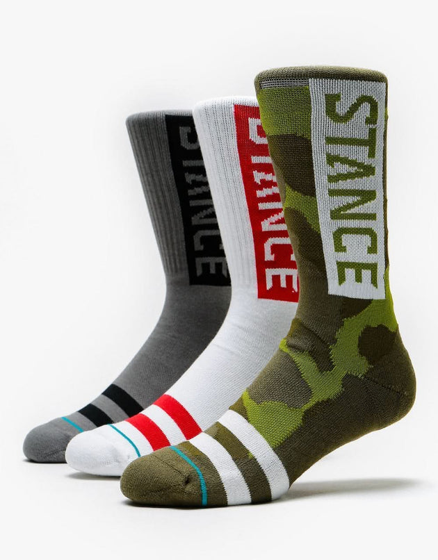 Stance OG 3 Pack Classic Crew Socks - Camo