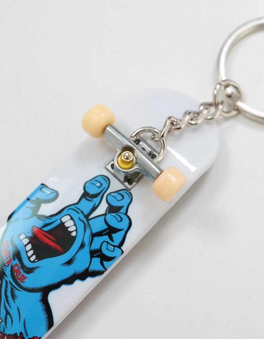 Santa Cruz  Screaming Hand Fingerboard Keychain - White