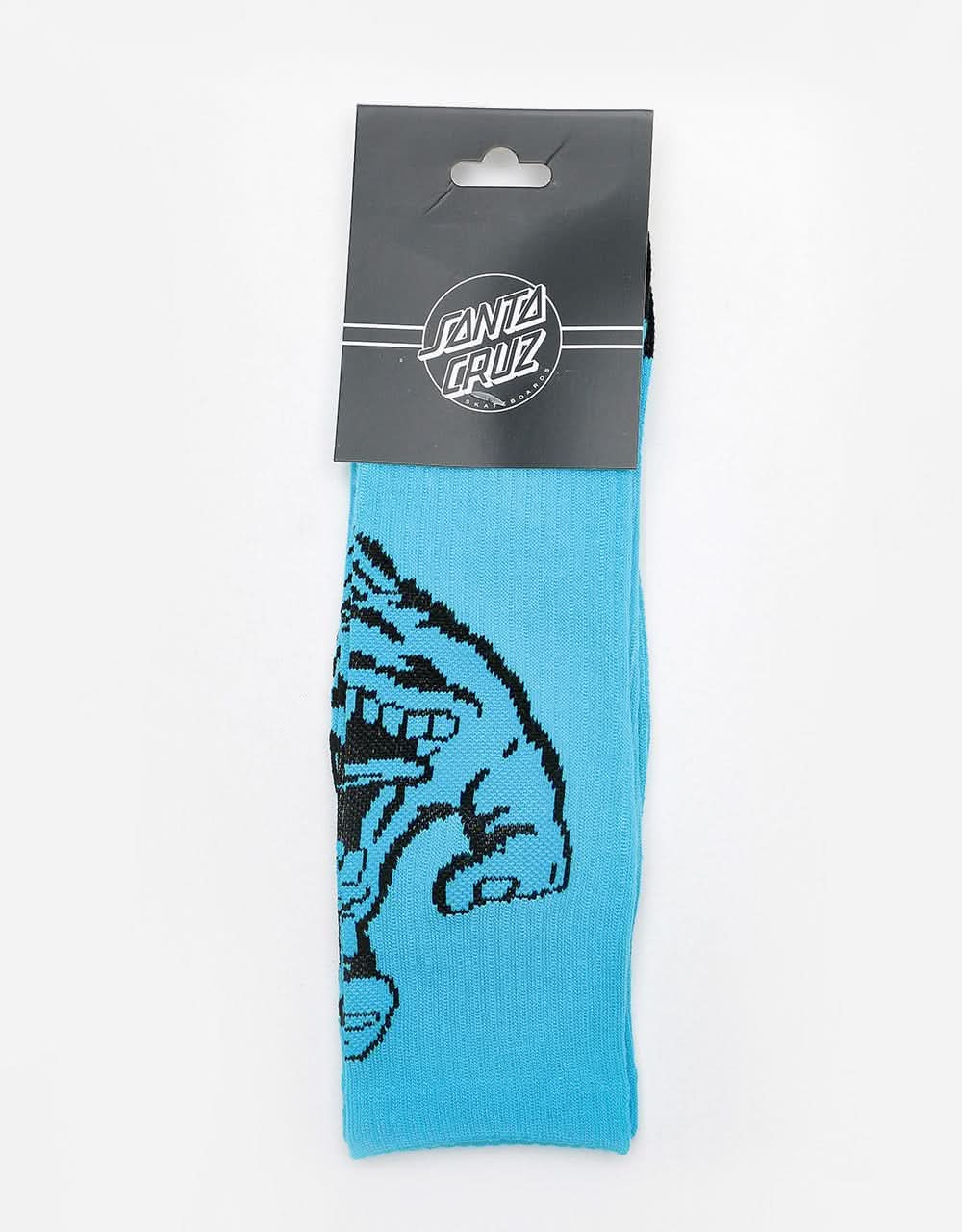 Santa Cruz Screaming Hand Mono Socks - Cyan