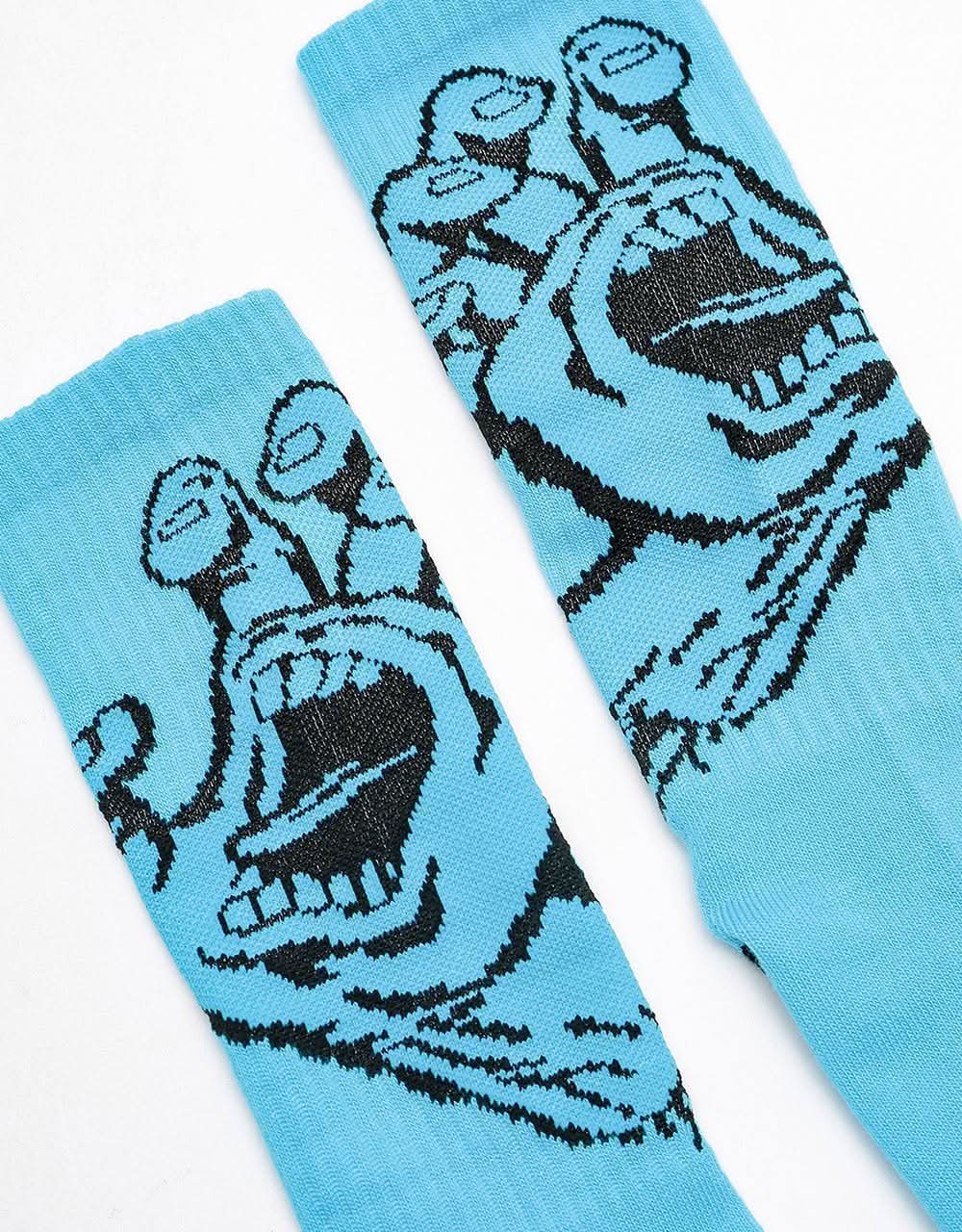 Santa Cruz Screaming Hand Mono Socks - Cyan
