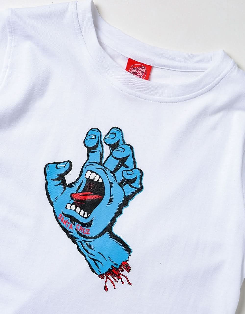 Santa Cruz Screaming Hand Kids T-Shirt - White