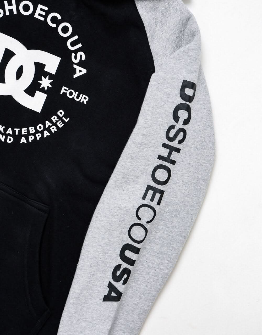 DC Star Pilot Kids Pullover Hoodie - Black/Heather Grey