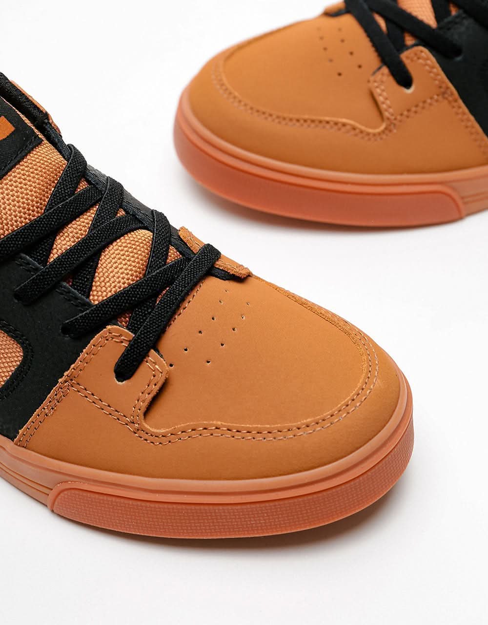 DC Pure Elastic Kids Skate Shoes - Wheat/Black