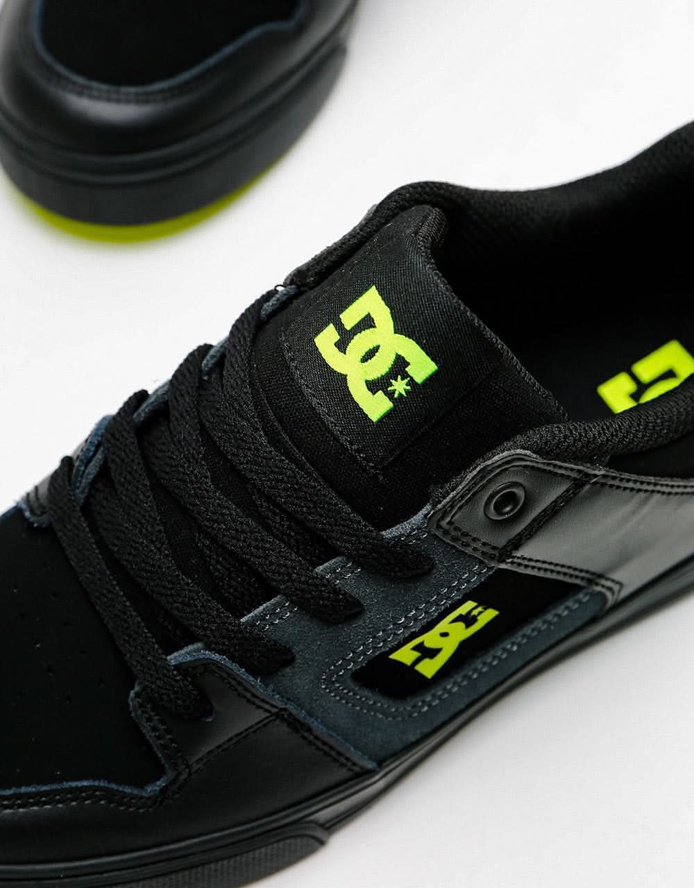 DC Pure Kids Skate Shoes - Black/Yellow