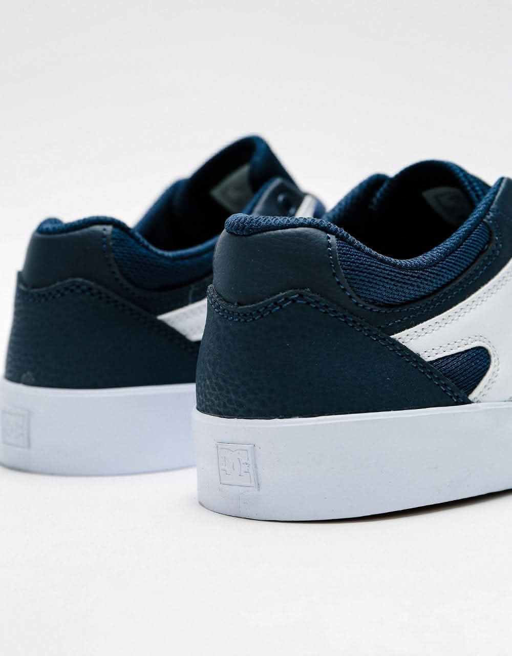 DC Kalis Vulc Kids Skate Shoes - Navy/White