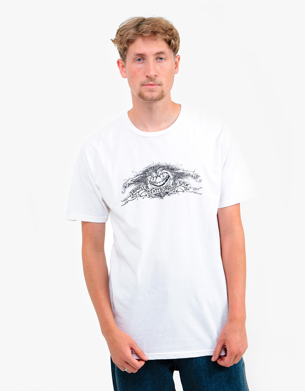 Anti Hero Basic Grimple Eagle T-Shirt - White/Black