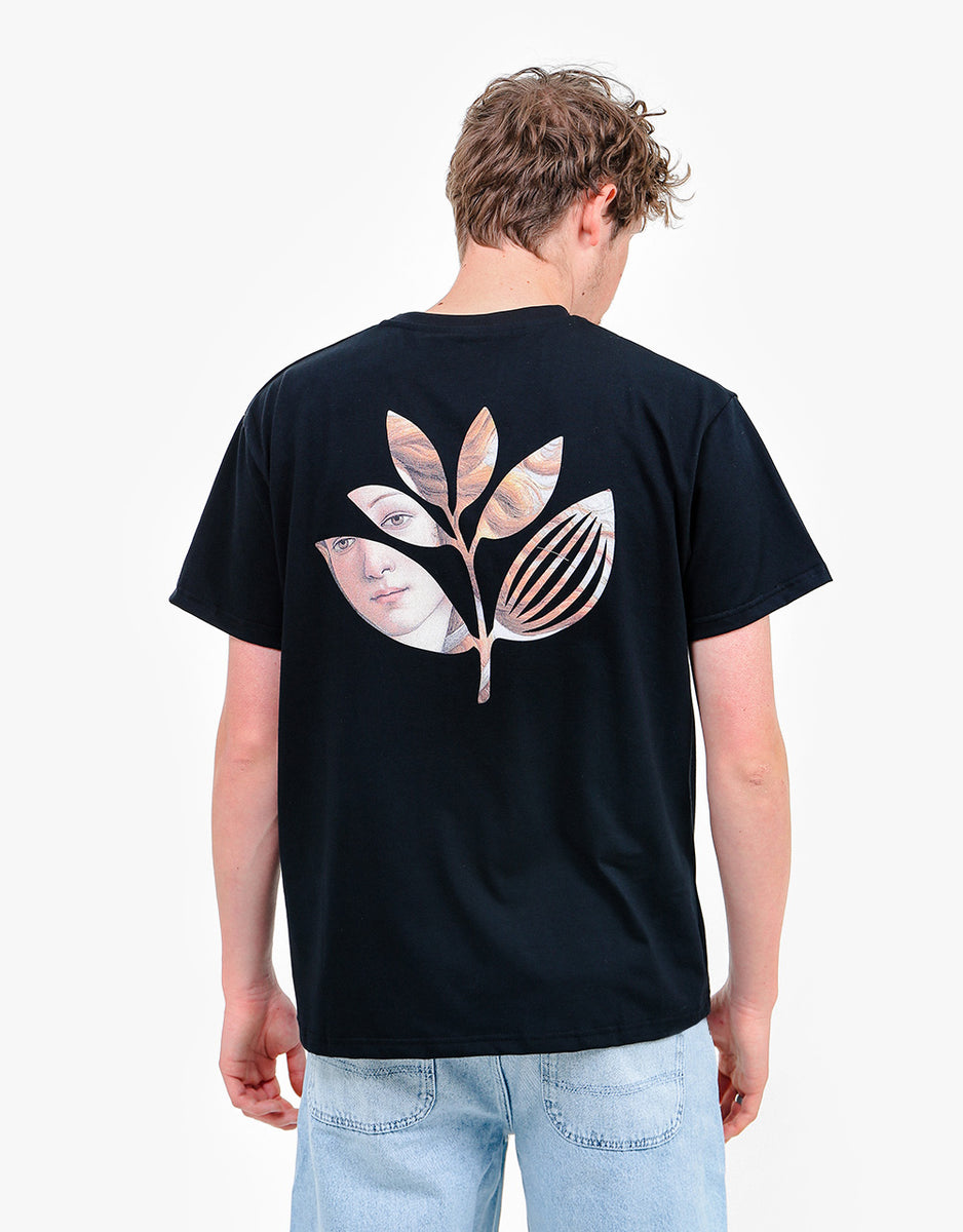 Magenta Botticelli Plant T-Shirt - Black – Route One