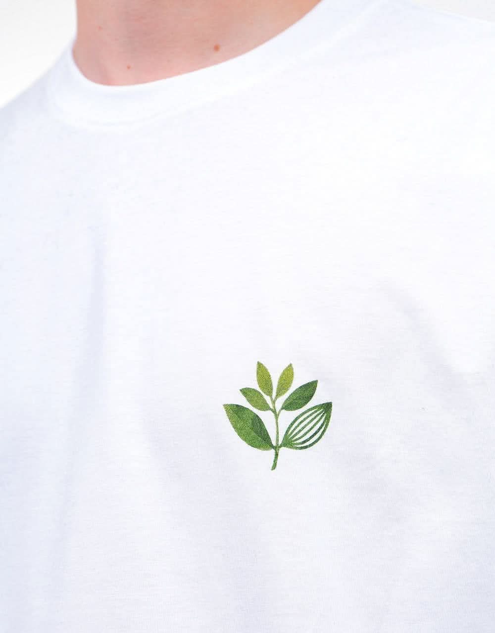 Magenta True Leaf T-Shirt - White