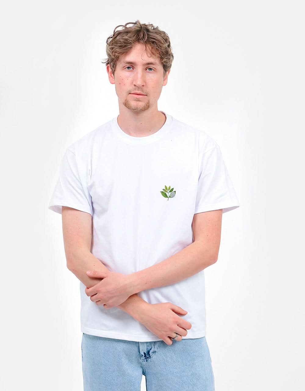 Magenta True Leaf T-Shirt - White