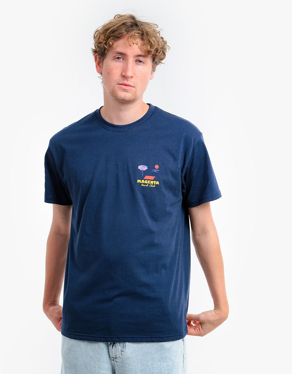 Magenta Beach Club T-Shirt - Navy