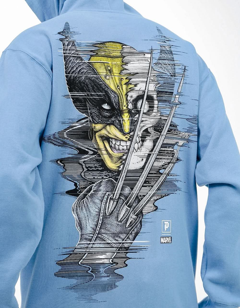 Primitive x Marvel x Paul Jackson Wolverine Pullover Hoodie - Columbia