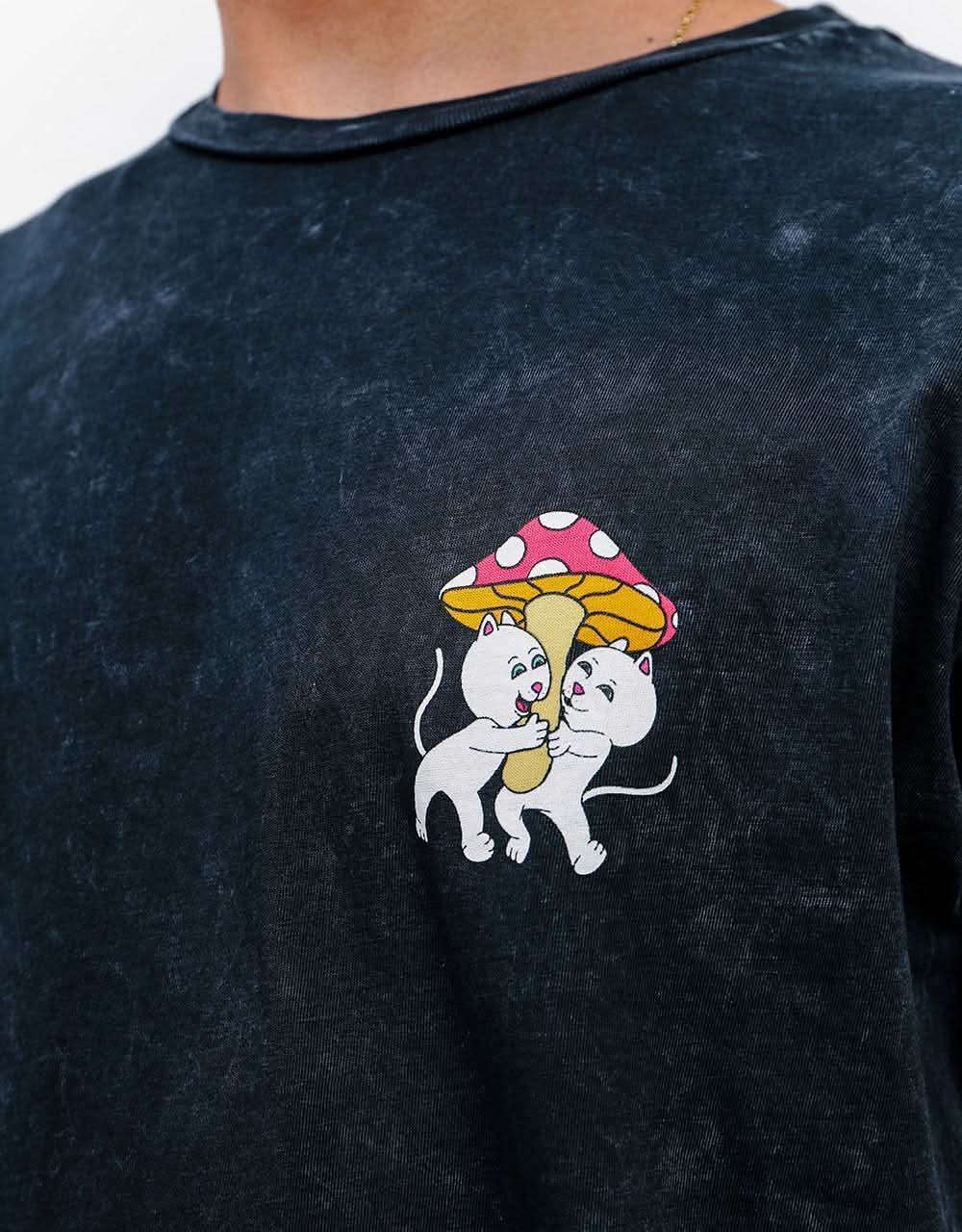 RIPNDIP Sharing Is Caring T-Shirt - Black Mineral Wash