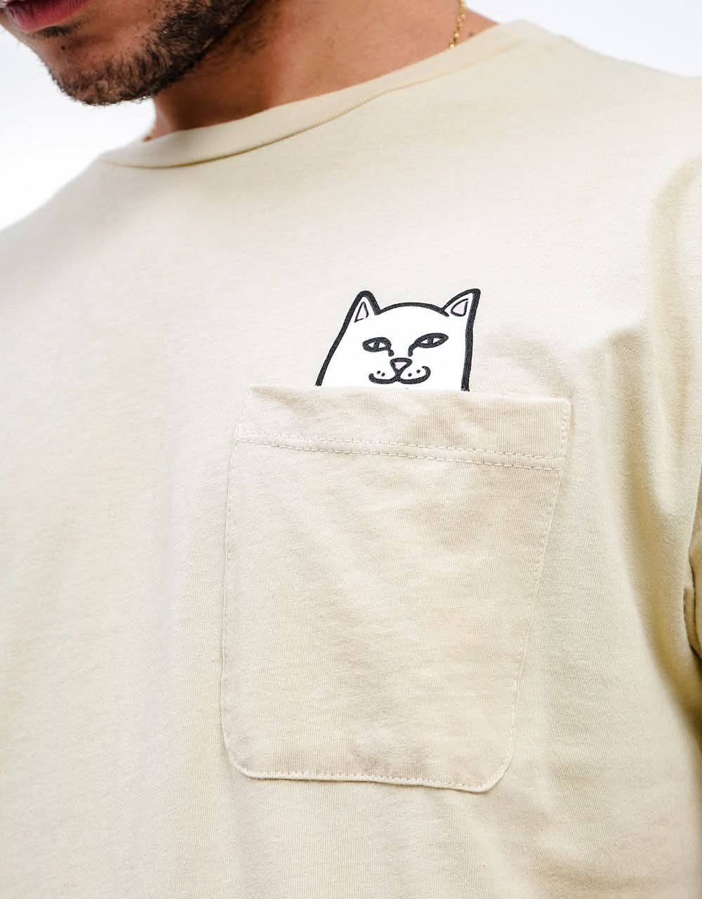 RIPNDIP Lord Nermal Pocket T-Shirt -  Tan