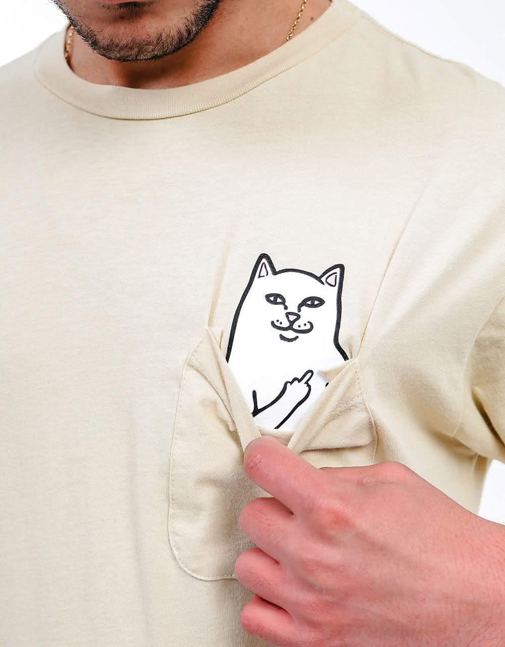 RIPNDIP Lord Nermal Pocket T-Shirt -  Tan