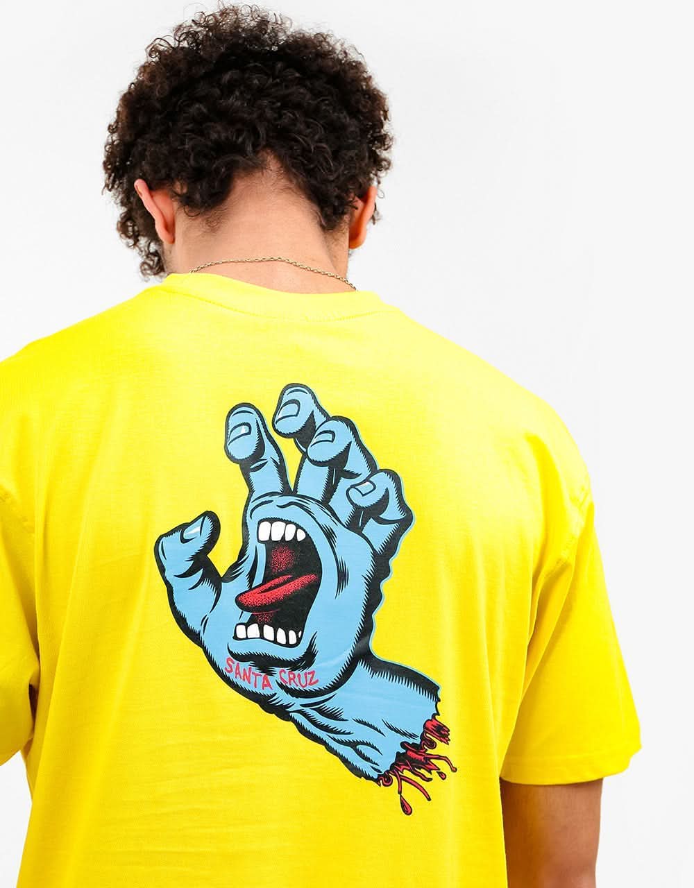 Santa Cruz Screaming Hand Chest T-Shirt - Blazing Yellow