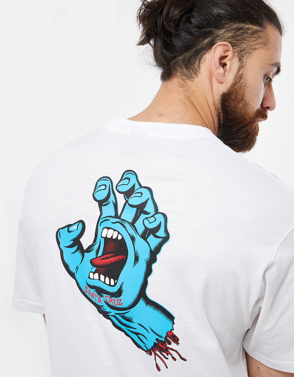 Santa Cruz Screaming Hand Chest T-Shirt - White